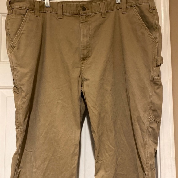 Carhartt Relaxed Fit Carpenter Tan Work Pants Men’s Size 48x32 - Picture 3 of 10